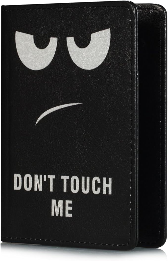 Passport Holder Cover Case PU Leather RFID Blocking Card Pockets Holder Cute Luggage Magnetic Wallet Passport Holder Case for travel Women Men, Don't Touch
