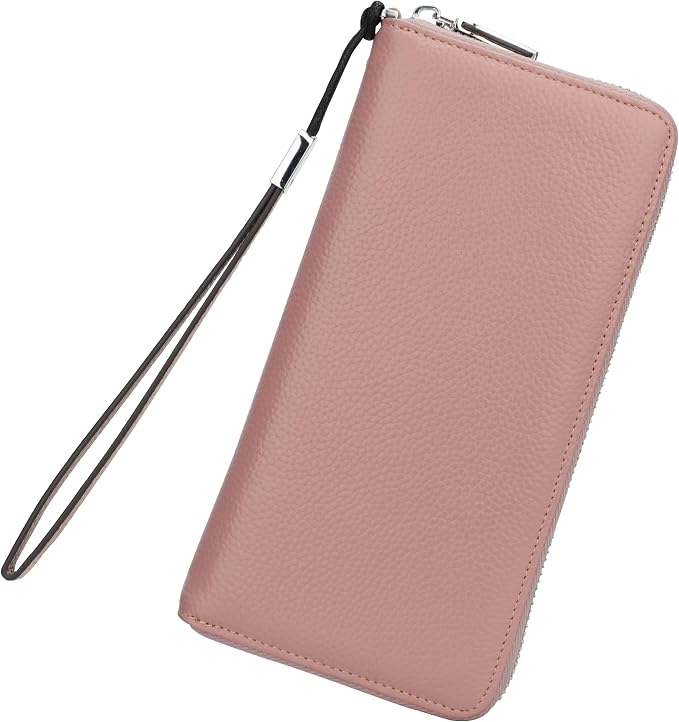 Lavemi Small Compact Women Wallet RFID Blocking Genuine Leather Bifold Purse with ID Windows