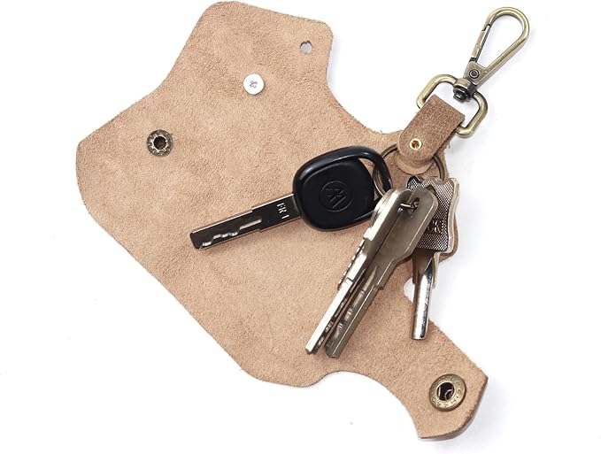 Handmade Leather Key Chain Holder, Leather key case for key storage Car Key Holder Home Door Key Bag