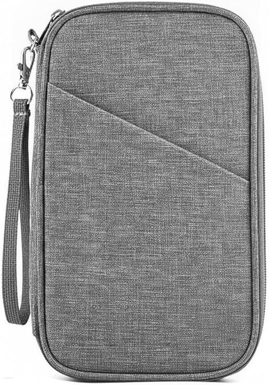 Passport Wallet, Slim Oxford Cloth Travel Document Organizer with Card Slots for Airport Check-in (1 PC)