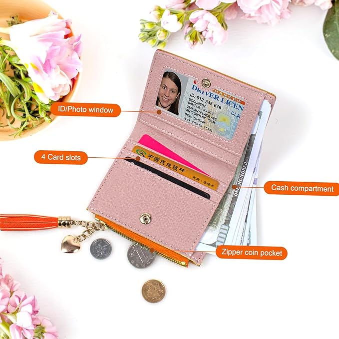 Valentoria Womens Wallet Cute Elegant Long Slim Card Holder Case Minimalist Coin Purse Thin Tassels Zip Clutch Wallets for Girls Ladies | Cute, Elegant, Long, Slim, Case, Minimalist