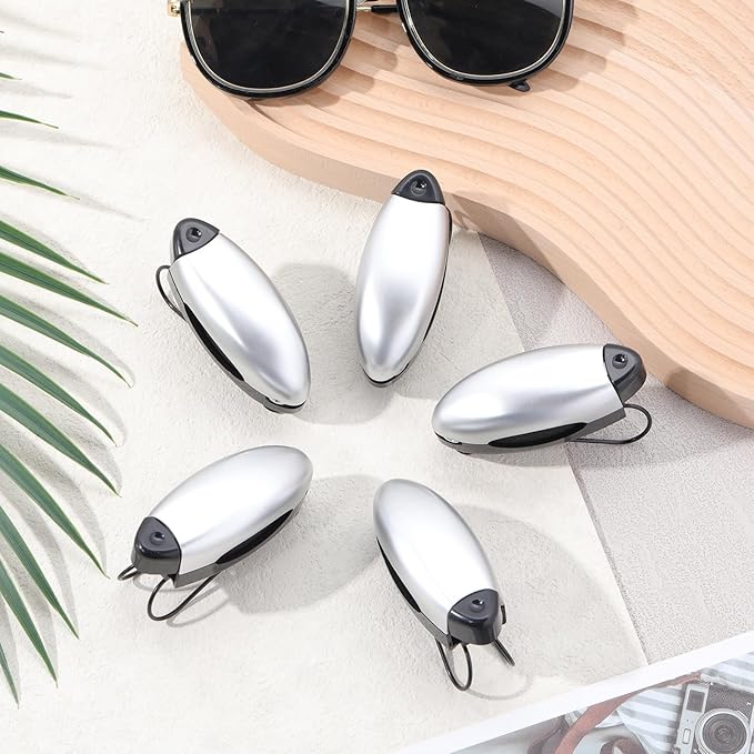 Frienda 5 Pcs Auto Car Vehicle Sun Visor Clip Holder Sunglasses Holder for Eyeglasses Mount Ticket Card Clip for Car Accessories (Silver)