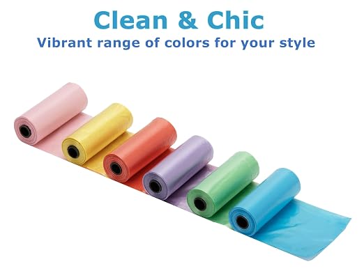 Ginsco 0.8 Gallons Disposable Trash Bags for Mini Car Trash Can, Portable Small Car Garbage Bags, Cars Accessories, Mini Trash Bags, Plastic Trash Bag for Cars/Home/Office (6 Rolls/90 Counts) Blue