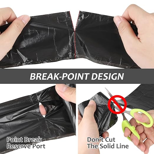 Accmor Mini Car Trash Can Bags for Auto Trash Bin, 120 Count Small Garbage Bags Organizer Tear-Resistant, Liner Refills (Vehicle Trash Can is not Included), Black