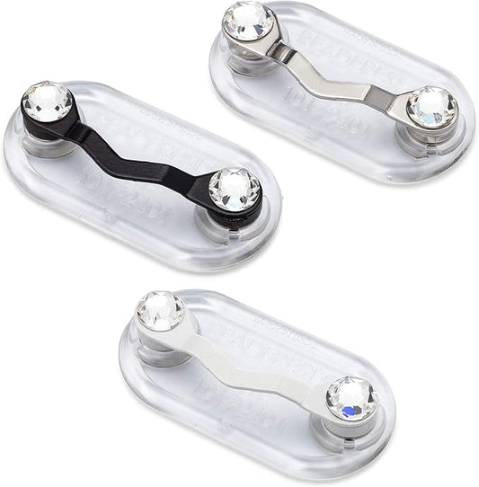 Readerest Magnetic Glasses Holder (3 Pack), Magnet Clip for Readers, Sunglasses & Work Badges for Men & Women, USA Made