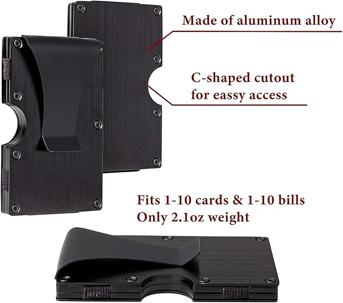 awofer Mens Personalized Carbon Fiber RFID Wallets for Dad from Daughter with Metal Money Clip Personalized gifts for Dad, Fathers Day, Birthday, Christmas Gifts Slim Minimalist Engraved Card Holder