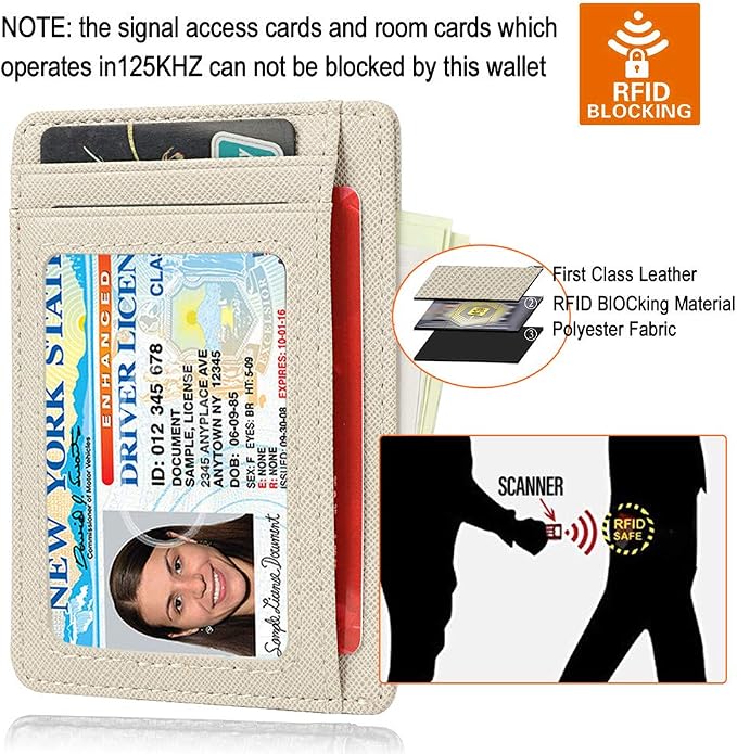 GH GOLD HORSE Slim RFID Blocking Card Holder Minimalist Leather Front Pocket Wallet for Women | Slim