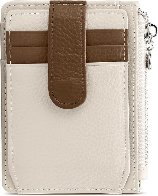 Slim Wallet for Women Genuine Leather Card Holder Thin Womens RFID Blocking Small Wallets