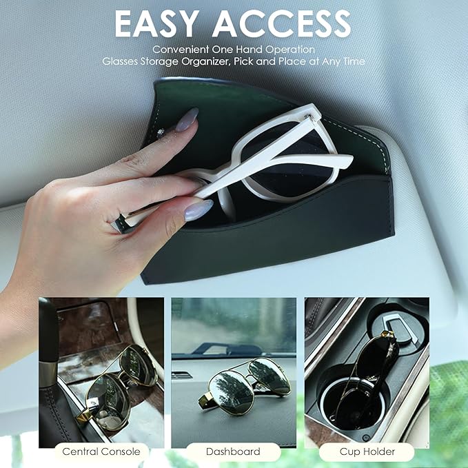 Sunglass Holder for Car Visor, Car Sunglasses Holder Eyeglasses Holder for Visor Accessories