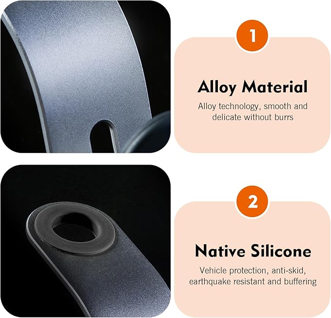 2PCS Car Headrest Hooks, High Load Capacity Heavy-Duty Metal Car Seat Hooks, Hidden Design Headrest Hanger for Handbag Bag Hardhat, Universal for Most Vehicles