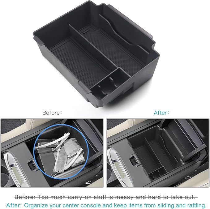 CDEFG Center Console Organizer Tray for 2019-2023 2024 Acura RDX Armrest Tray Storage Box Secondary Insert Coin Container 2024 Acura RDX Interior Accessories