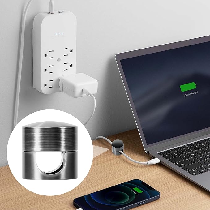3 Sets Charger Holders for Cords, Adjustable Cable Anchor Holders, Adhesive Metal Cord Clips, Cable Management Wire Organizers for Desk, Office, Nightstand - Matte Black/Black/Antique Copper