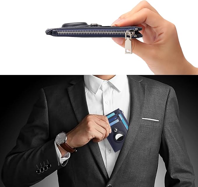 FALAN MULE Slim Minimalist Front Pocket Wallet, RFID Blocking Card Holder Wallet