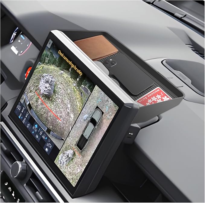 SXCY for 2024 2025 2026 Tacoma Dashboard Tray (Only for 14 inch screen) for 2024 2025 2026 Toyota Tacoma Accessories Center Console Organizer for 2024 2025 2026 Tacoma Screen Back Organizer