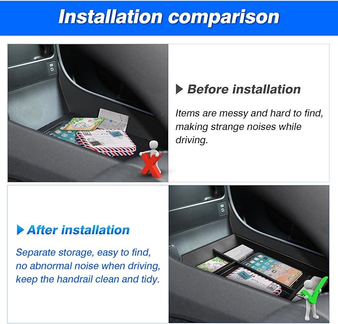 Autorder Center Console Bottom Organizer for 2023 2024 2025 2026 Toyota bZ4X/ Subaru Solterra Accessories Lower Center Console Storage Tray
