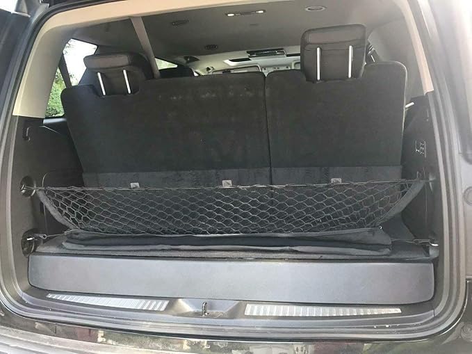 Rear Trunk Organizer Cargo Net for Chevrolet Tahoe 2015–2026 – Envelope Style Cargo Net for SUV – Premium Mesh Elastic Car Trunk Organizer Vehicle Carrier Storage–Compatible with Tahoe