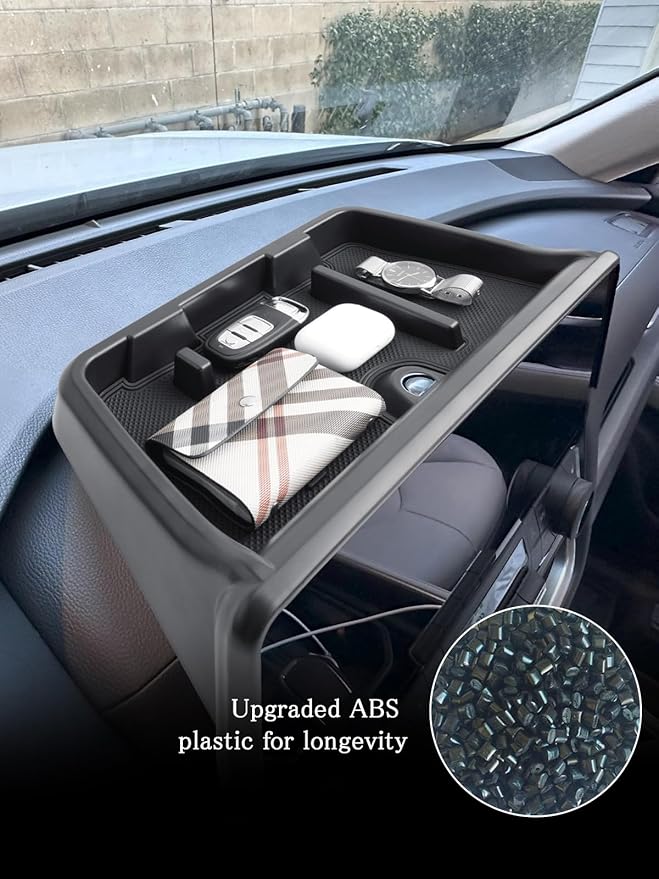 CDEFG for 2024 2025 2026 Toyota Grand Highlander Dashboard Storage Box 12.3-Inch Screen Compatible with 2024 2025 2026 Toyota Grand Highlander Accessories Behind-Screen Dash Organizer