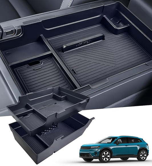 Double Layer Center Console Organizer Tray Storage Box for Honda Prologue EV/Acura ZDX 2026 2025 2024, Interior Accessories Armrest Insert Tray Storage Box for 2024-2026 Prologue EV/ZDX, Black