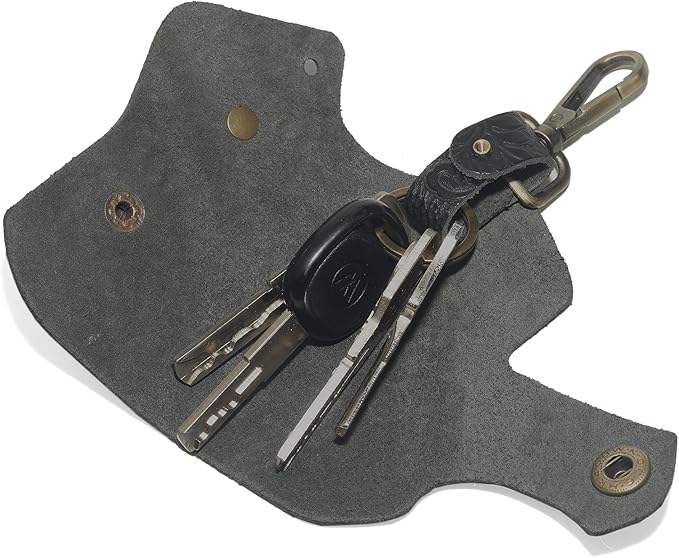 Handmade Leather Key Chain Holder, Leather key case for key storage Car Key Holder Home Door Key Bag