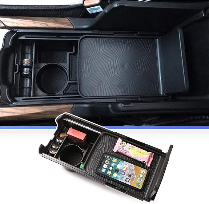Center Console Organizer for Honda CR-V 2017-2019 CRV Console Handrail Privacy Organizer Tray Central Control Armrest Box Glove Secondary Storage Box Insert Pallet Manager Container Accessories ABS