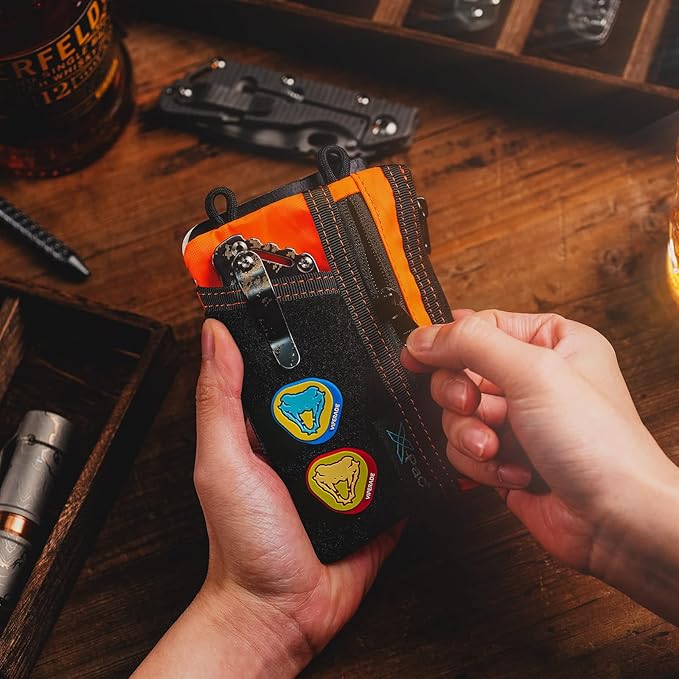 VIPERADE VE18 EDC Pouch, Pocket Organizer for Men, EDC Pocket Organizer, 3 Slots with 2 Zipper Pockets, Multitool Pouch
