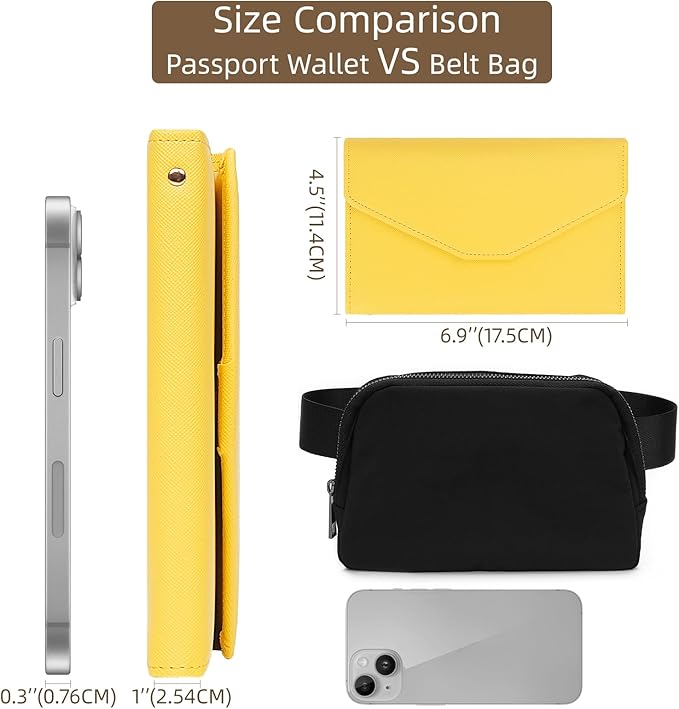 ZOPPEN Mulit-purpose Rfid Blocking Passport Holder Travel Wallet (Ver.4) Passport and Vaccine Card Holder ComboTri-fold Document Organizer Travel Essentials