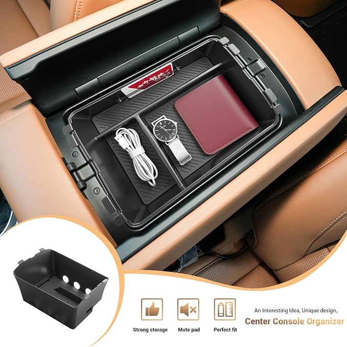 (2Pack) Palisade 2026 Tray 2026 Palisade Hybrid Calligraphy Center Console Organizer for 2026 Hyundai Palisade Calligraphy Accessories Middle Console Tray 2026 Palisade Arm Rest Organizer 7 Seater