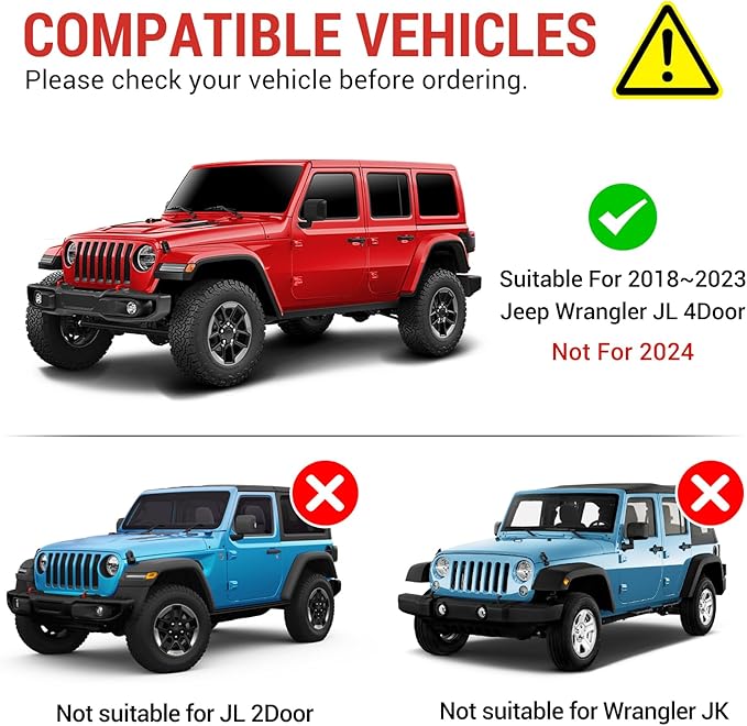 Wheel Well Storage Bin Fit for 2018-2023 Jeep Wrangler JL JLU 4XE Rear Trunk Side Storage Box Cargo Organizer Cargo Tray for Wrangler JL 4dr Accessories(18-23 Trunk Organizer, Not Gladiator)