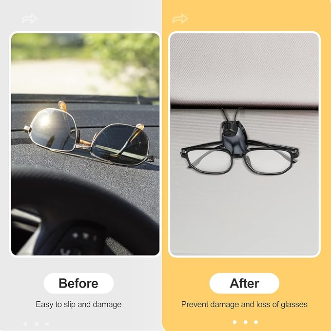 Frienda 10 Pieces Auto Car Vehicle Sun Visor Clip Holder for Sunglasses Glasses Holder Hanger Eyeglasses Mount Ticket Card Clip Car Accessories(Assorted Color)