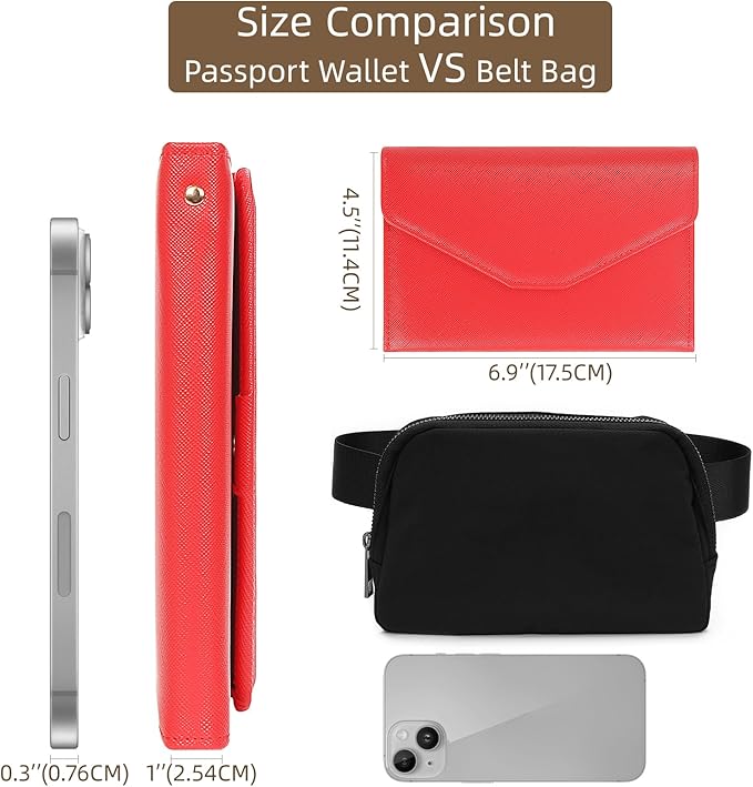 ZOPPEN Mulit-purpose Rfid Blocking Passport Holder Travel Wallet (Ver.4) Passport and Vaccine Card Holder ComboTri-fold Document Organizer Travel Essentials