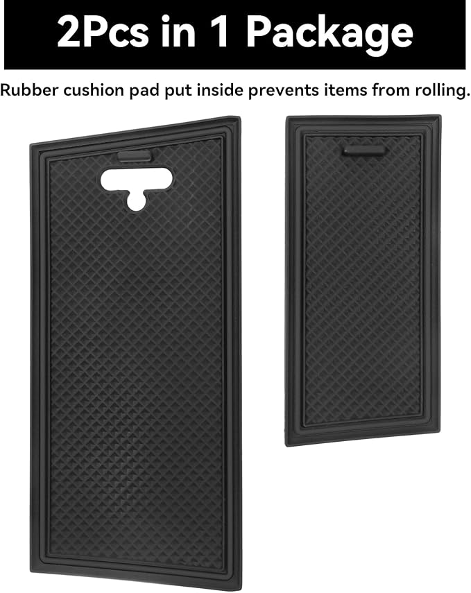 Center Console Organizer Tray Compatible with Subaru 2025 2026 Forester Accessories Armrest Storage Box ABS Console Insert Tray Container (Black Mat)