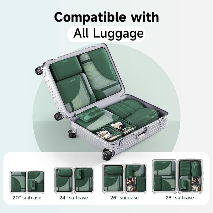 9 Set Packing Cubes for Travel, Gifts for Women Mom,Anti-Tearing Suitcase Organizer,OlarHike Vacation Essentials & Accessories for Cruise Ship