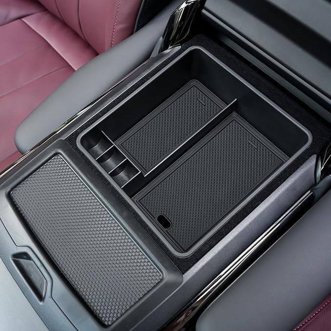 Center Console Organizer for 2023-2026 Range Rover & Range Rover Sport (without Refrigerator), Armrest Storage Box Insert Tray Interior Accessories