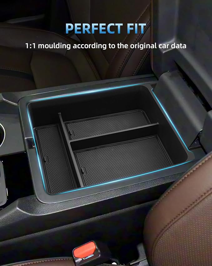 Center Console Organizer & Cup Holder for 2023-2025 Honda Pilot & 2026 Passport, 2023-2025 Honda Pilot/ 2026 Passport Interior Accessories 3-Piece Set