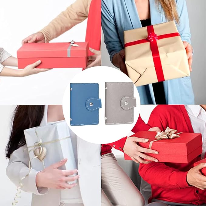 2 Pcs Credit Card Holder and business card holder，Sd Card Holder Each Has 26 Card Organizers, 2024 New Credit Card Holders book for Men and Women.