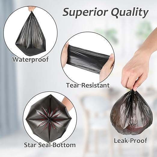 Accmor Mini Car Trash Can Bags for Auto Trash Bin, 120 Count Small Garbage Bags Organizer Tear-Resistant, Liner Refills (Vehicle Trash Can is not Included), Black