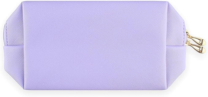 Small Makeup Bag Portable Cosmetic Bag for Women Makeup Pouch Waterproof Toiletry Bag for Travel (Bright purple, Normal)