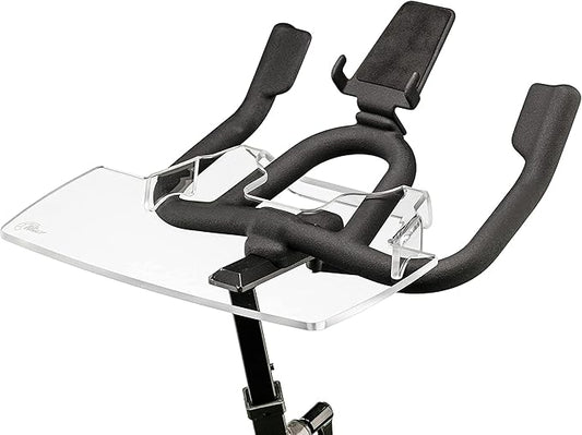 TFD The Tray, Laptop Tray Compatible with Schwinn IC4 and Bowflex C6 Bikes, Made in USA, Premium Acrylic Desk Holder for Laptop, Tablet, Phone, Books, and Bike Accessories