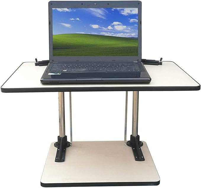 FixtureDisplays® Height Adjustable Standing Desk Ergonomic Sit Stand Desk Solution with Springs 16104-NF