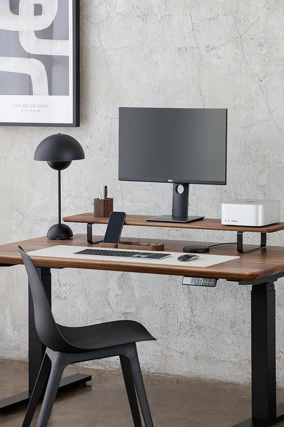 Oakywood Dual Monitor Stand - Handmade in EU - Natural Wood Monitor Stand Riser - Laptop Accessories ??220 lbs (100 kg) Capacity - 41.3"x9" (105x23 cm) ??100% Natural Walnut Wood