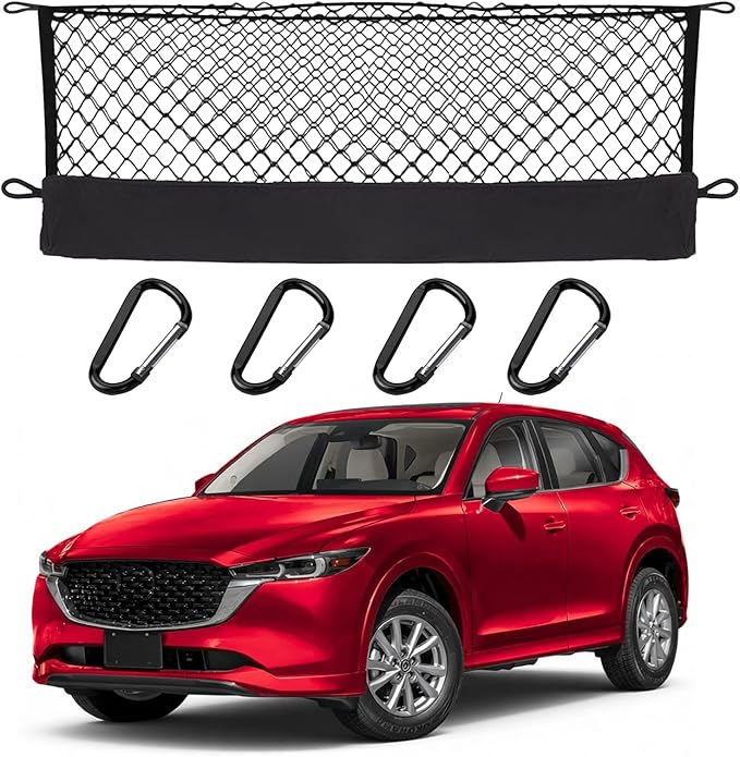 Envelope Style Cargo Net Compatible with Mazda CX-5 CX5 2026 2025 2024 2023 2022 2021 2020 2019 2018 2017 2016 2015 2014 2013 Trunk Car Rear Tailgate Touring Netting