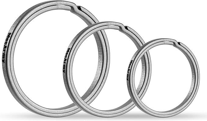 MecArmy Titanium 3pcs/4pcs/7pcs/18pcs Key Rings Keychain Large Small Split Rings