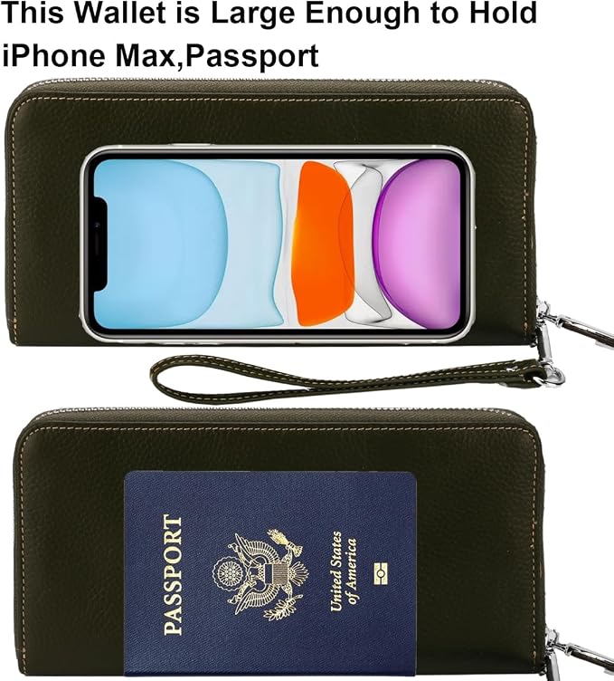 Lavemi Small Compact Women Wallet RFID Blocking Genuine Leather Bifold Purse with ID Windows