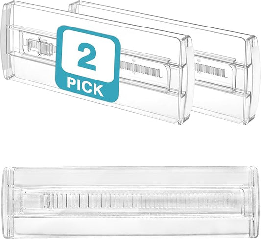 3-Pack Clear Drawer Organizer, Adjustable & Expandable Drawer Divider for Kitchen, Bathroom, Office, Customizable Storage Space-Saving Solution for Utensils, Cosmetics, Socks, Stationery