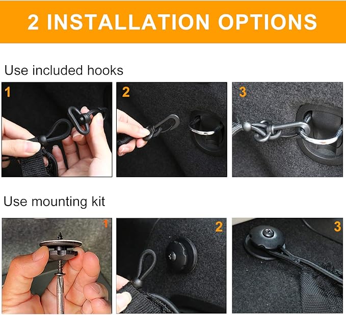 Cargo Net for SUV - Car Trunk Net Stretchable Truck Bed Cargo Net Trunk Organizer for Car