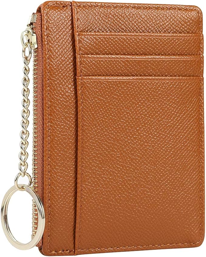 Women's 8 Cards Slim Minimalist Card Holder Coin Changes Purse Keychain Front Pocket Wallet | 8 Cards, Slim, Minimalist, Coin Changes, Purse, Keychain