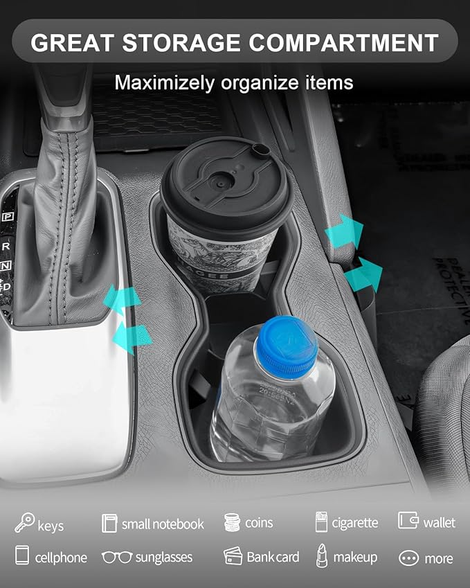 CDEFG for 2025 2026 Nissan Frontier Center Console Organizer for 2022 2023 2024 2025 2026 Nissan Frontier Accessories Middle Console Cup Holder Organizer Storage Box