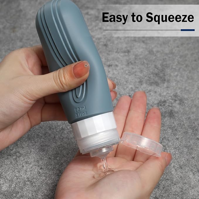 20 Pack Travel Bottles for Toiletries, TSA Approved Travel Size Containers, Leakproof Silicone Bottles and Shampoo Conditioner, Women Men Essential Toiletry Accessories.
