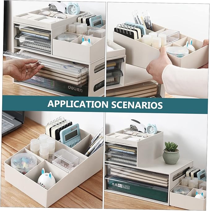 Desk Accessories Storage Case Capacity Drawer Storage Box Desk Organizers and Accessories Office Organization