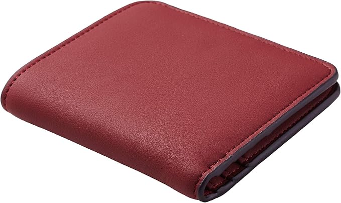 Toughergun Women’s Small Slim Leather Wallet with RFID Protection, Compact Bifold Mini Purse with Clear ID Window